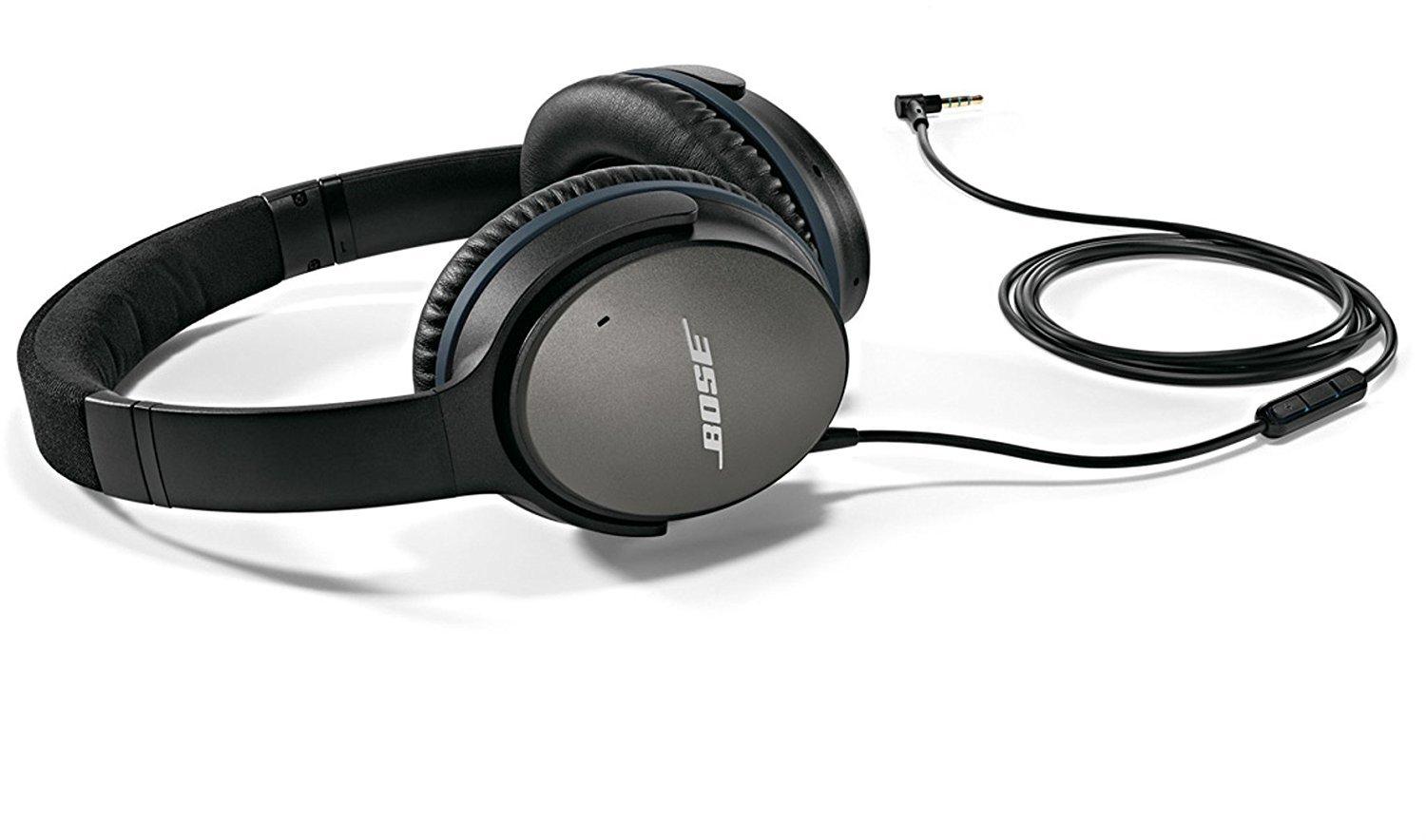 Bose Bose QuietComfort 25 Acoustic Noise Cancelling Headphones for Apple Devices, Black (Renewed)