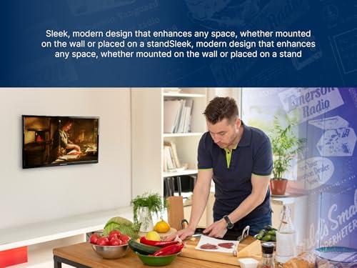 Emerson Emerson ET-2400 24" HD LED Television with Built-in Digital ATSC TV Tuner, HDMI, USB, and VGA Inputs, Wall-Mountable, and Slim Design Perfect for Small Rooms, Dorms, Kitchens, and Offices