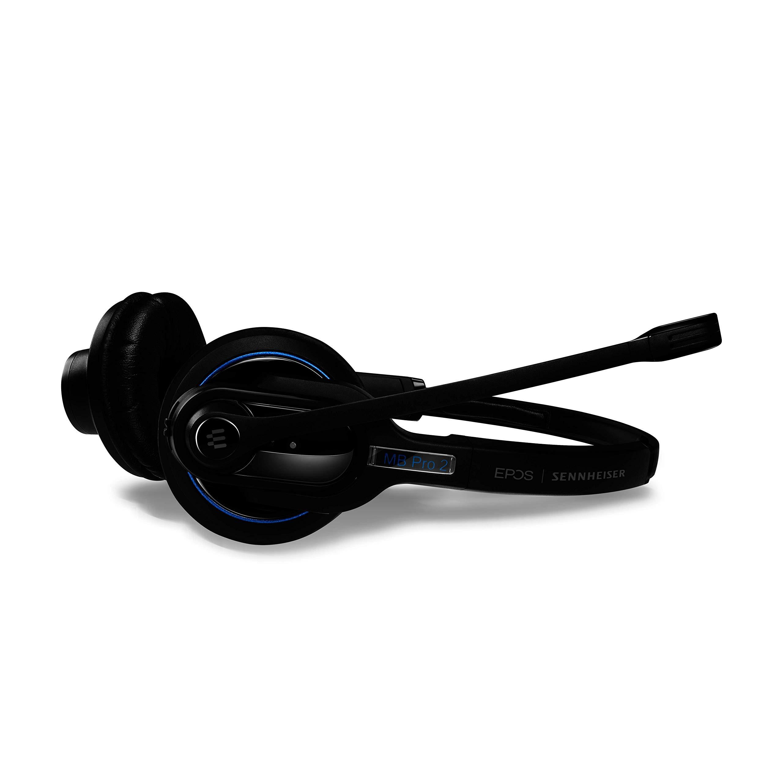 EPOS Sennheiser MB Pro 2 (506044) - Dual-Sided, Wireless Bluetooth Headset | For Mobile Phone Connection | w/ HD Sound & Noise Cancelling Microphone (Black)