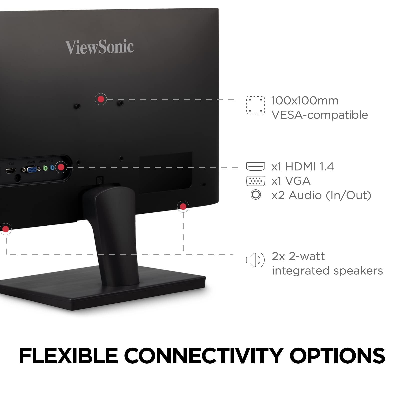 ViewSonic ViewSonic VS2447M 24 Inch 1080p Monitor with 100Hz, FreeSync, Thin Bezels, Eye Care, HDMI, VGA Inputs for Home and Office