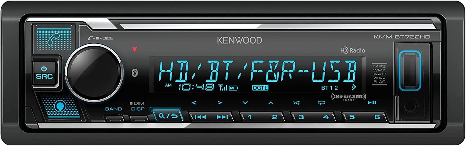 Kenwood KENWOOD KMM-BT732HD Bluetooth Digital Media Car Stereo Receiver Supports Amazon Alexa Plus SXV300V1 SiriusXM Tuner