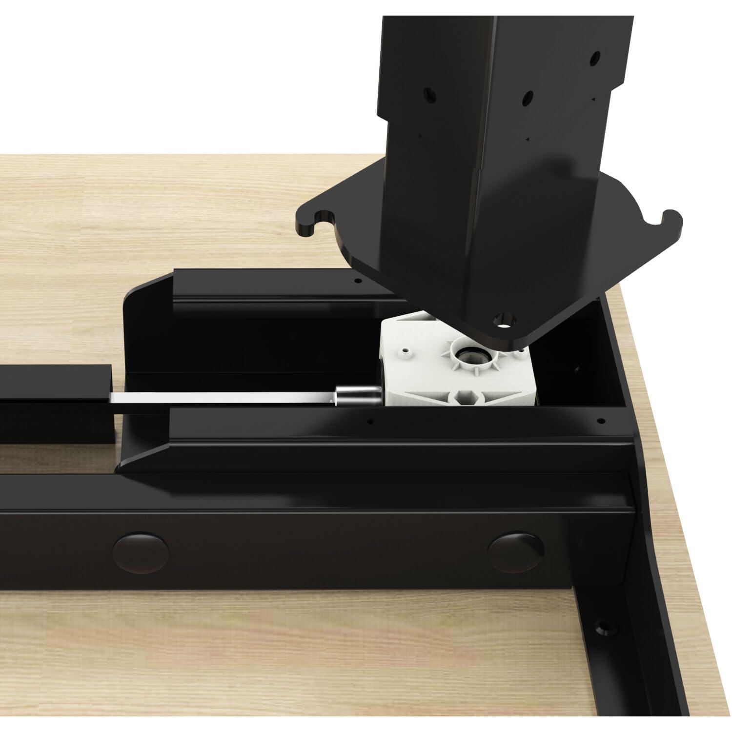 Hanover Hanover 47x24-Inch Easy Assembly Sit Stand Desk, Ergonomic Electric Height Adjustable Standing Desk with Programmable Memory for Home, Office, or School, Modern and Sleek Stand Up Desk, Natural/Black