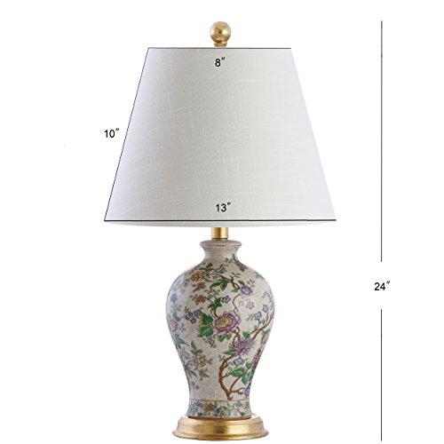 JONATHAN Y JONATHAN Y JYL3009A Grace 24" Floral LED Table Lamp Classic Cottage Bedside Desk Nightstand Lamp for Bedroom Living Room Office College Bookcase LED Bulb Included, Multicolor