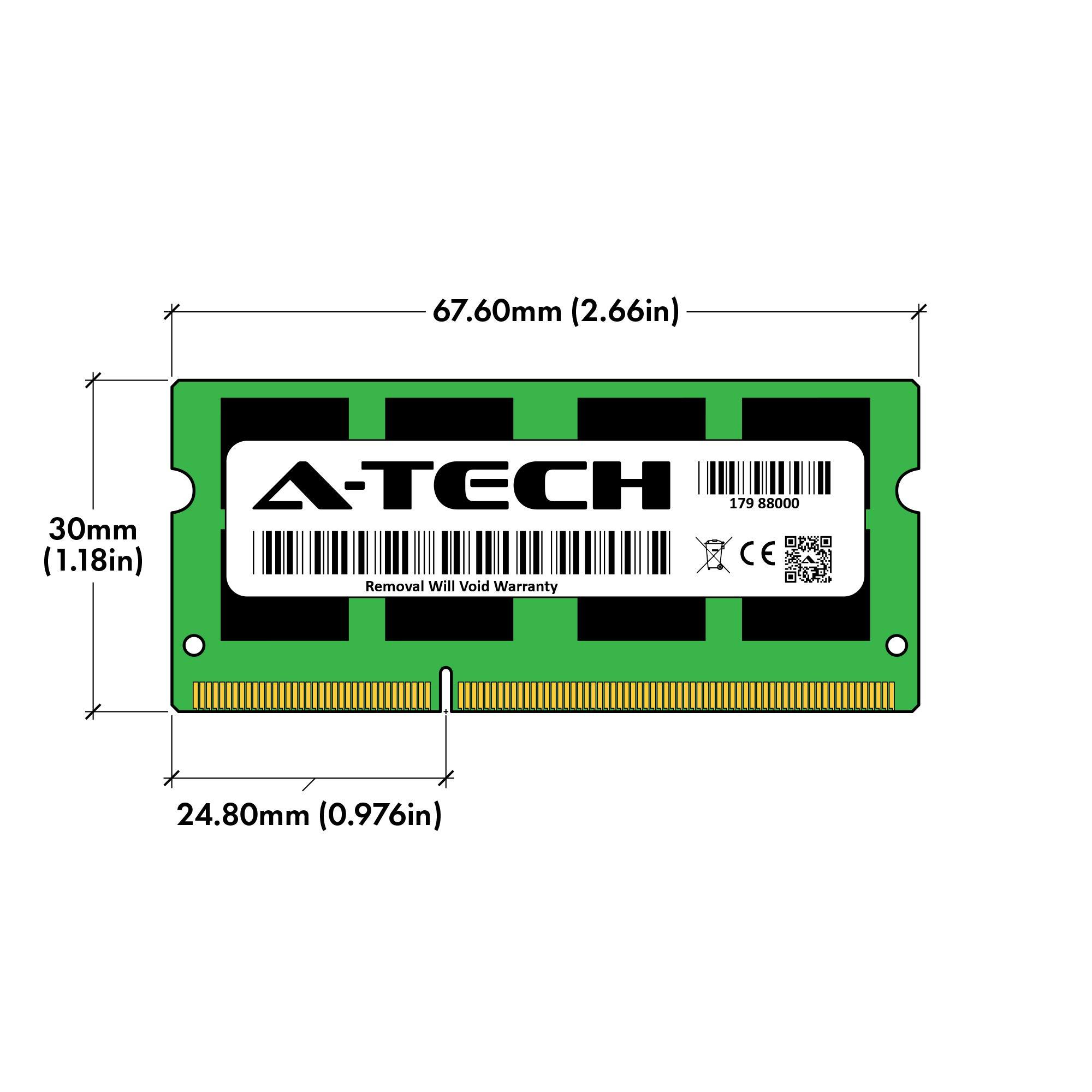 A-Tech A-Tech 4GB RAM Replacement for Samsung M471B5273DH0-YK0 | DDR3/DDR3L 1600MHz PC3L-12800 2Rx8 1.35V SODIMM 204-Pin Memory Module