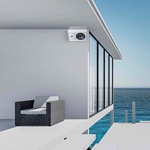 OSD Audio OSD 8\" Outdoor Patio Speaker Pair 180W, Weatherproof IP54 Rated Aluminum Grilles, White AP840