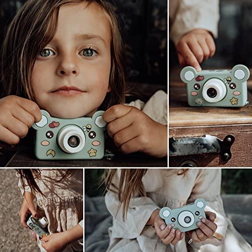 Kidamento Kidamento Kids Digital Camera & Video Camcorder, Soft BPA-Free Silicone Casing, 32GB Memory Card - Model C - Mikayo The Bear