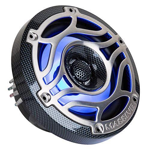 Massive Audio Massive Audio T65S - 6.5 Inch Marine Grade Speakers for Boats, UTVS, Off Road, Golf Carts, Motorcycles, Runabounts with Multi Color RGB LED Pulse Lighting (Pair)