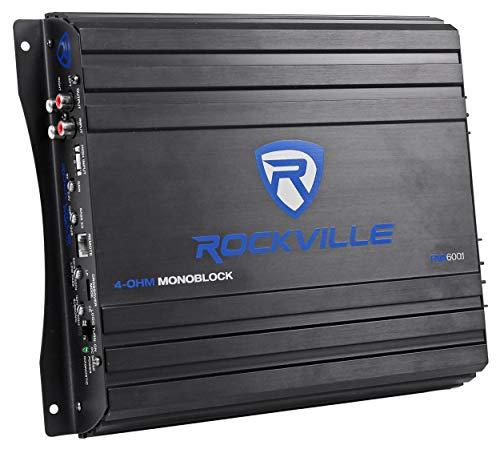 Rockville Rockville RV12.2B 1200W Dual 12" Car Subwoofer Enclosure+Mono Amplifier+Amp Kit
