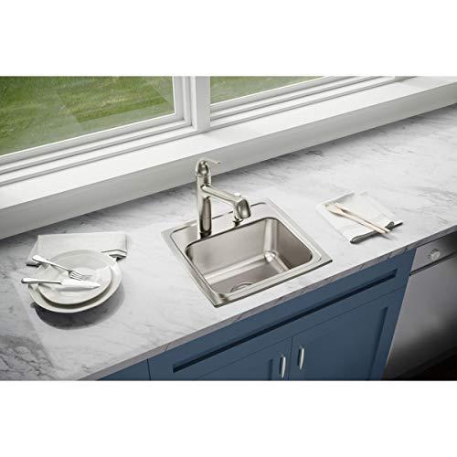 Elkay Elkay LR17162 Lustertone Classic Stainless Steel Single Bowl Drop-in Sink, 2 Faucet Holes