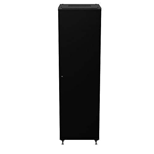 NavePoint NavePoint 42U Network Cabinet - 19\" AV Cabinet for Home, Studio, or Office IT Equipment Rack Enclosure, 28\" Deep with Casters, Cooling Vents, Lockable Door & (4) 450mm Shelves - Assembled, Black