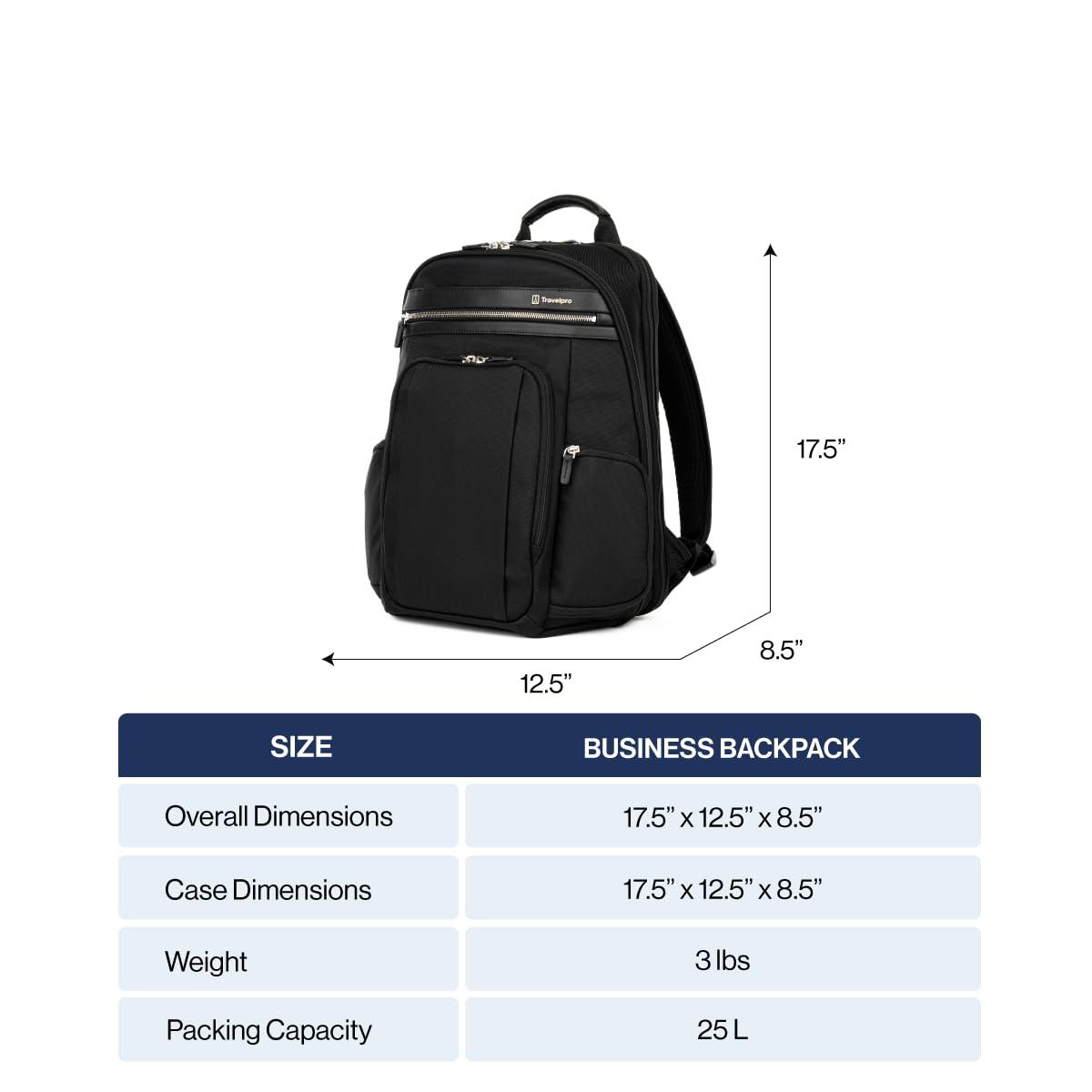 Travelpro Travelpro Platinum Elite Business Laptop Travel Backpack, Fits up to 16 Inch Laptop, Water Resistant, Men and Women, True Navy Blue