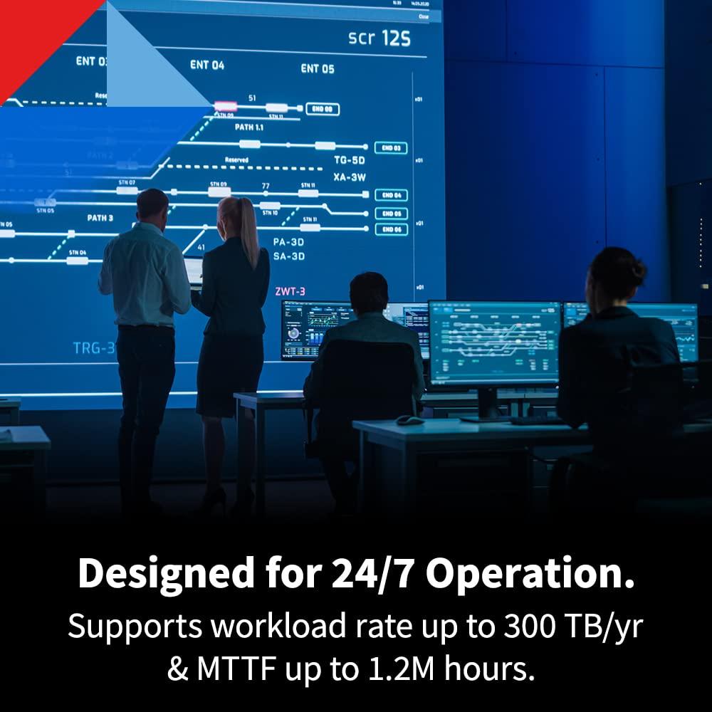 TOSHIBA Toshiba N300 PRO 14TB Large-Sized Business NAS (up to 24 bays) 3.5-Inch Internal Hard Drive - Up to 300 TB/year Workload Rate CMR SATA 6 GB/s 7200 RPM 512 MB Cache - HDWG51EXZSTB