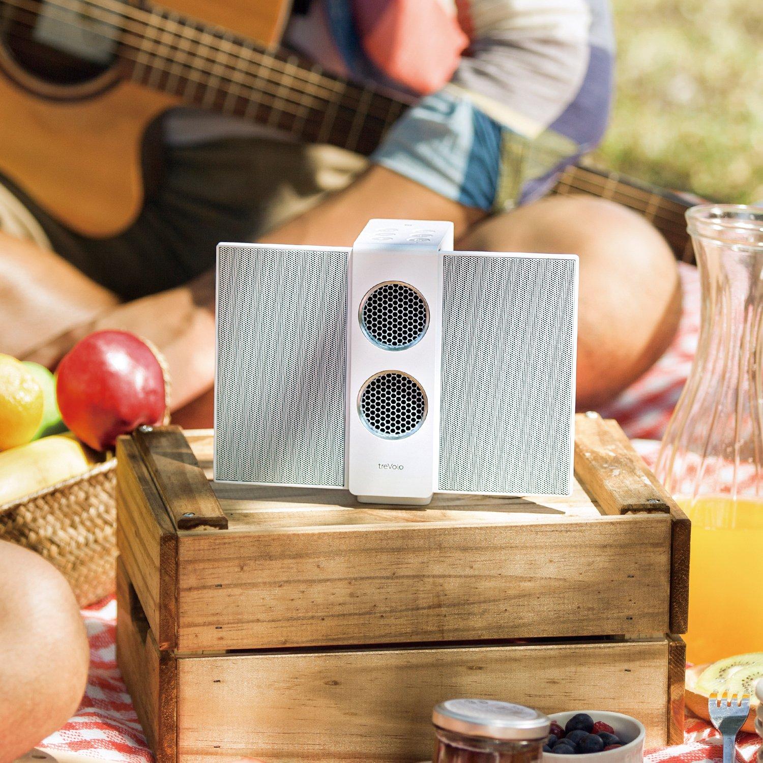 BenQ BenQ Trevolo S Wireless Bluetooth Portable Electrostatic Speaker, 3D Mode, NFC, USB DAC, 18 Hrs Playing Time (White)