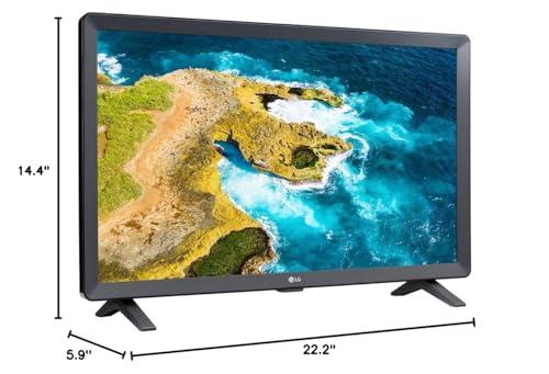 LG LG 24LQ520S-PU 24 inch Class LED HD Smart TV with webOS Bundle with 1 YR CPS Enhanced Protection Pack