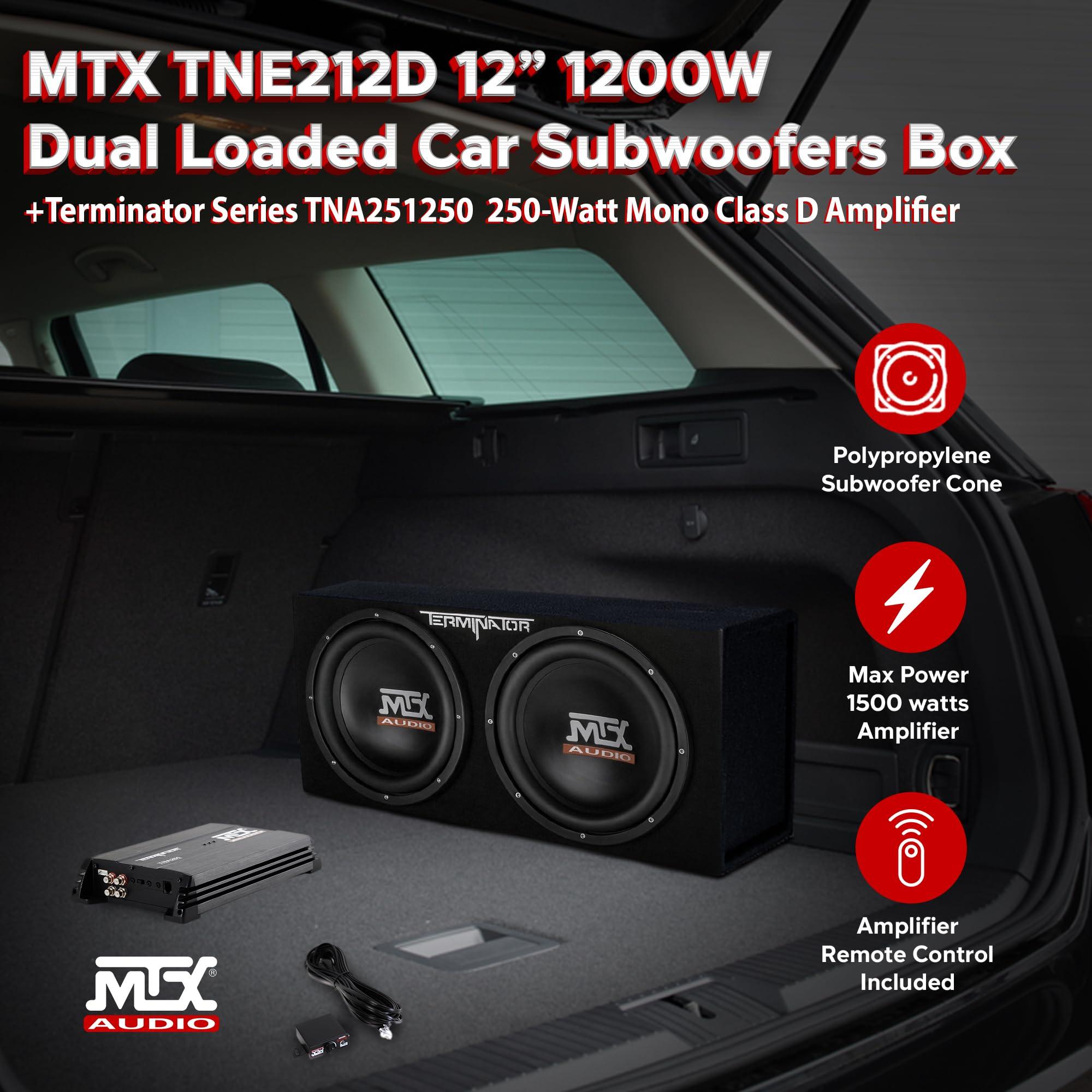 MTX MTX Audio TNP212D2 Terminator Power Pack Subwoofer System - Set of 2,BLACK