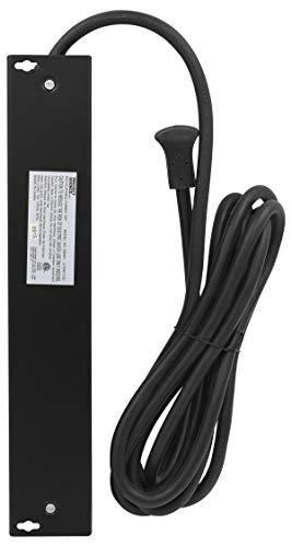Prime Wire & Cable Prime Wire & Cable PB801120 6-Outlet Metal Power Strip with 14-3 SJT 10-Feet Cord,Black