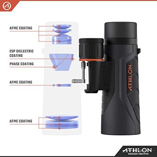 Athlon Optics Athlon Optics 8x42 Argos G2 HD Black Binoculars with Eye Relief for Adults and Kids, High-Powered Binoculars for Hunting, Birdwatching, and More