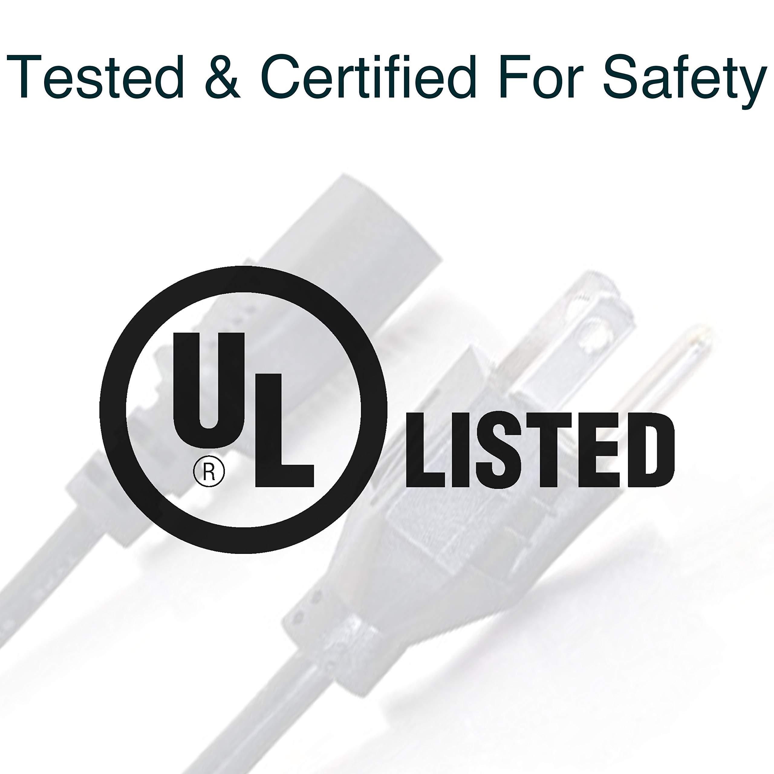 C2G C2G Universal Power Cord, Computer Extension Cord with 16 AWG Power Cord, 8 Foot Computer Power Cable, Black, 1 Count, NEMA 5-15P to IEC C13, C2G 29928 - TAA Compliant