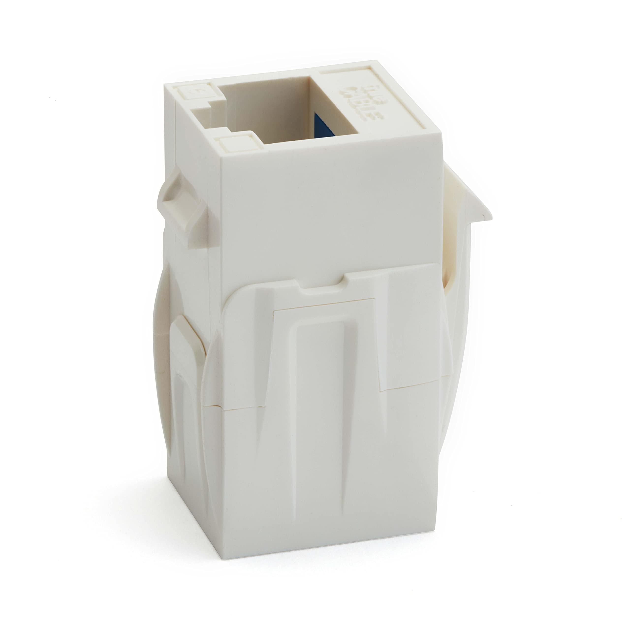 TRUE CABLE trueCABLE Cat6 Keystone Jack Coupler, Unshielded (UTP), PoE++ (4PPoE), UL Listed, ETL Verified, ANSI/TIA 568-2.D Cat 6 Performance Compliant, Female to Female RJ45 Couplers, White, 6 Pack