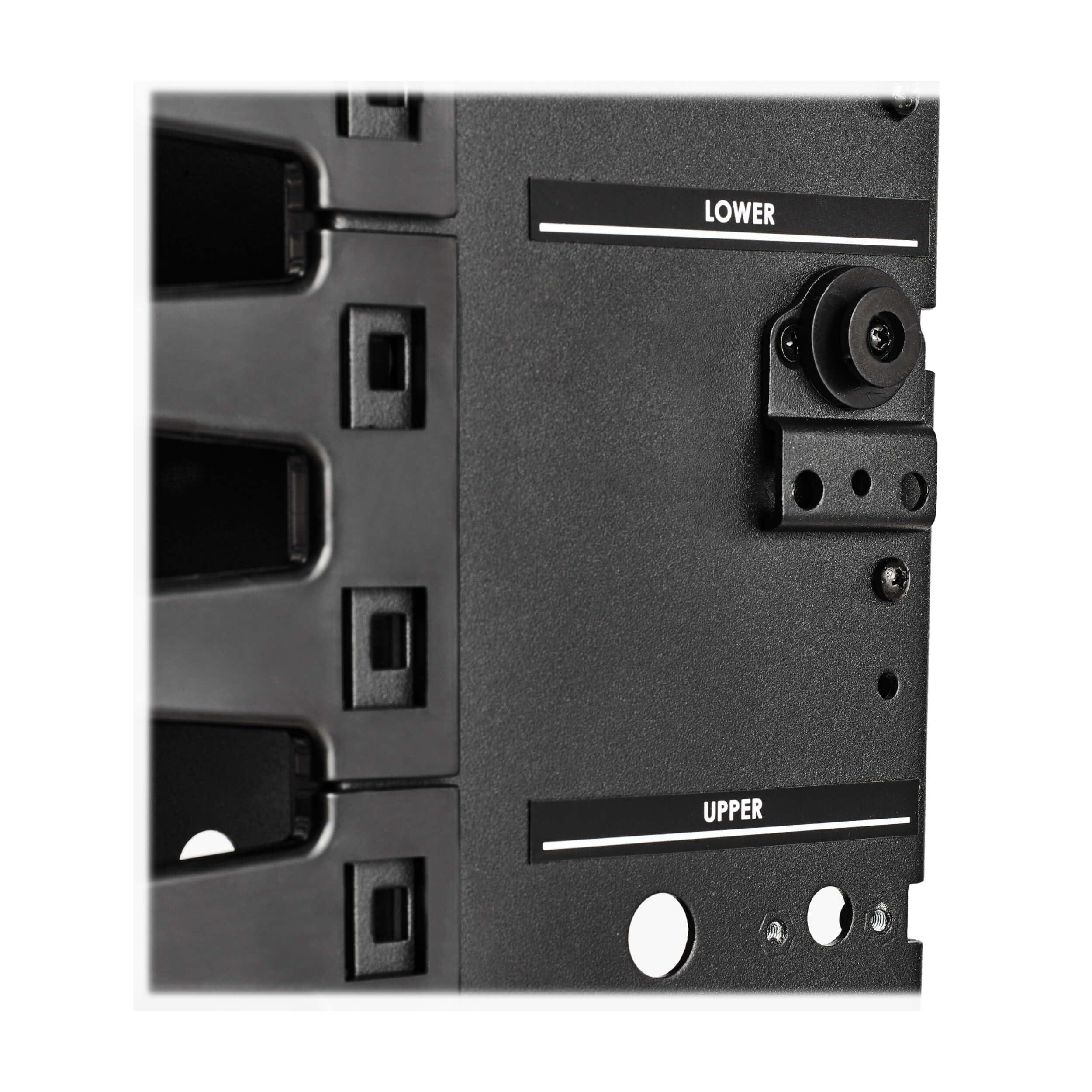 Tripp Lite Tripp Lite Vertical Cable Manager, High-Capacity Deep Double Finger Duct, Front-Facing Cover, Two 3.5 feet Tall Sections, 12 inch Wide x 11.4 inch Depth, Black, 5-Year Warranty (SRCABLEVRT12HD)