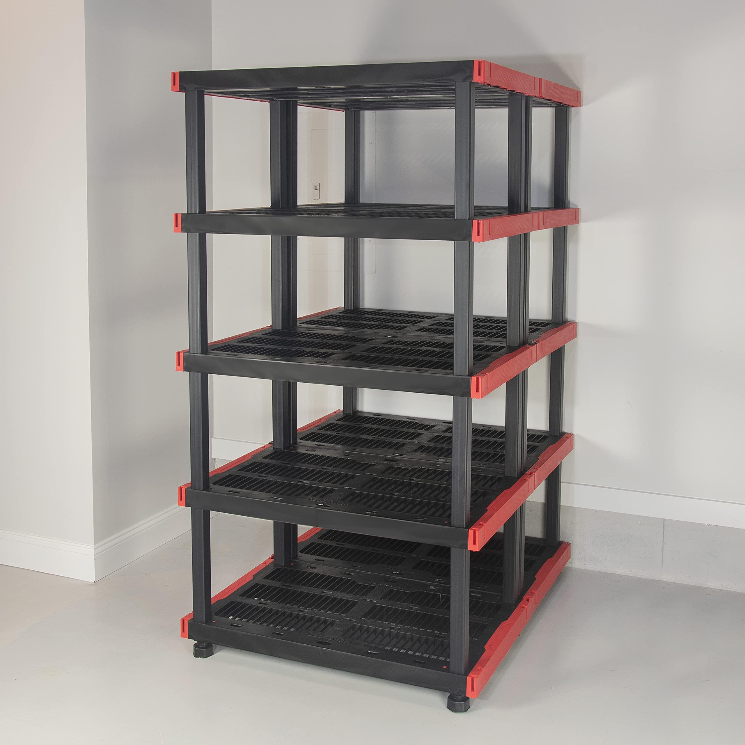 CX CX Craftsman, 5-Tier Highly Durable Storage Rack, 200lbs/shelf, (72.3H x 40W x 24D), Interlocking Shelving Unit and Weather-Resistant Design, American Made Garage Shelf