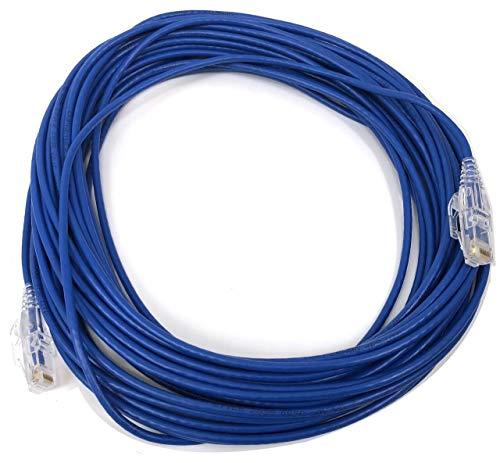 MICRO CONNECTORS MICRO CONNECTORS 50ft Cat6A Ultra Slim Patch Cable (Blue, E09-050BL-SLIM)