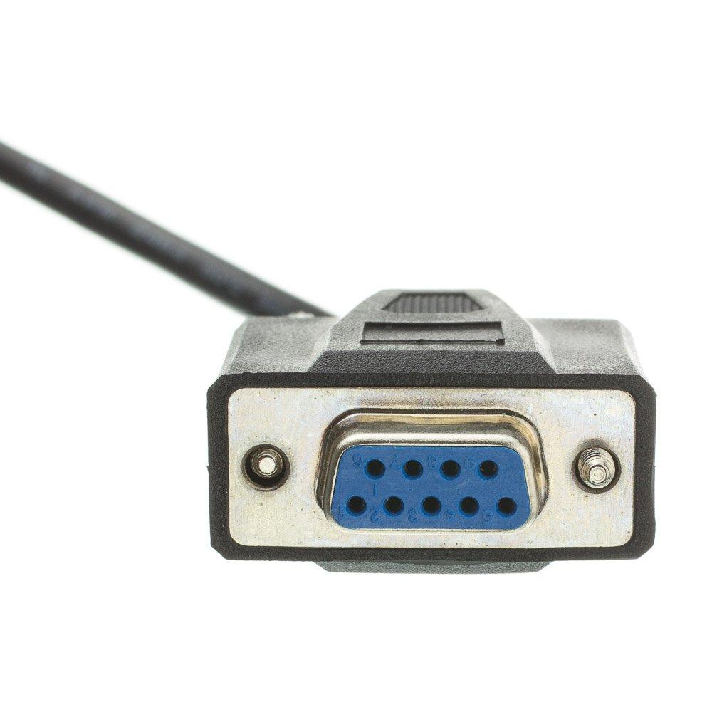 CableWholesale CableWholesale 15 feet Serial Extension Cable, DB9 Male to Female, 28 AWG, RS232 9 Conductor, 1:1, Black, Male to Female Serial Extender for Printer, Modems, Networks, DB9 RS232 Male to Female Cable