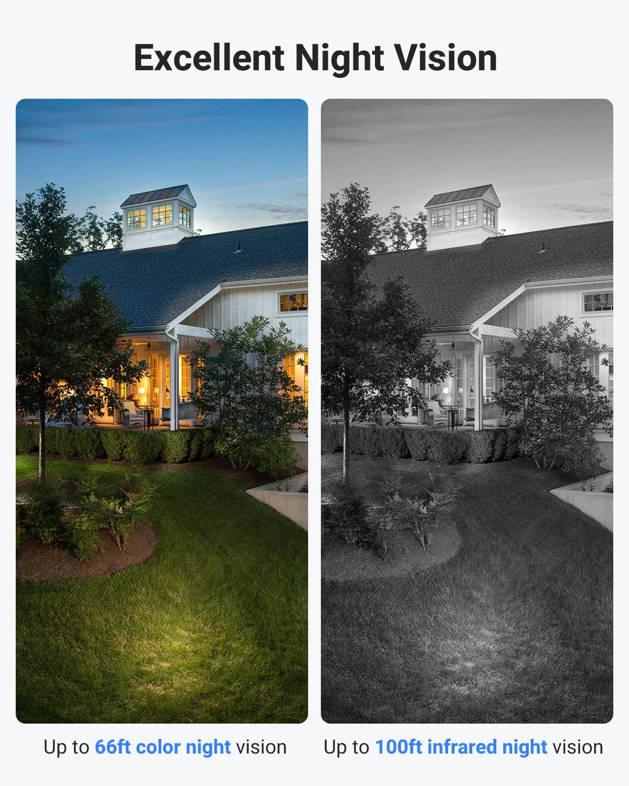 ANNKE ANNKE AH500 3K 8 Channel 4 Camera PoE Security System with 2TB HDD, Color & IR Night Vision, Human & Vehicle Detection, IP67 Outdoor Camera for Home Business Security