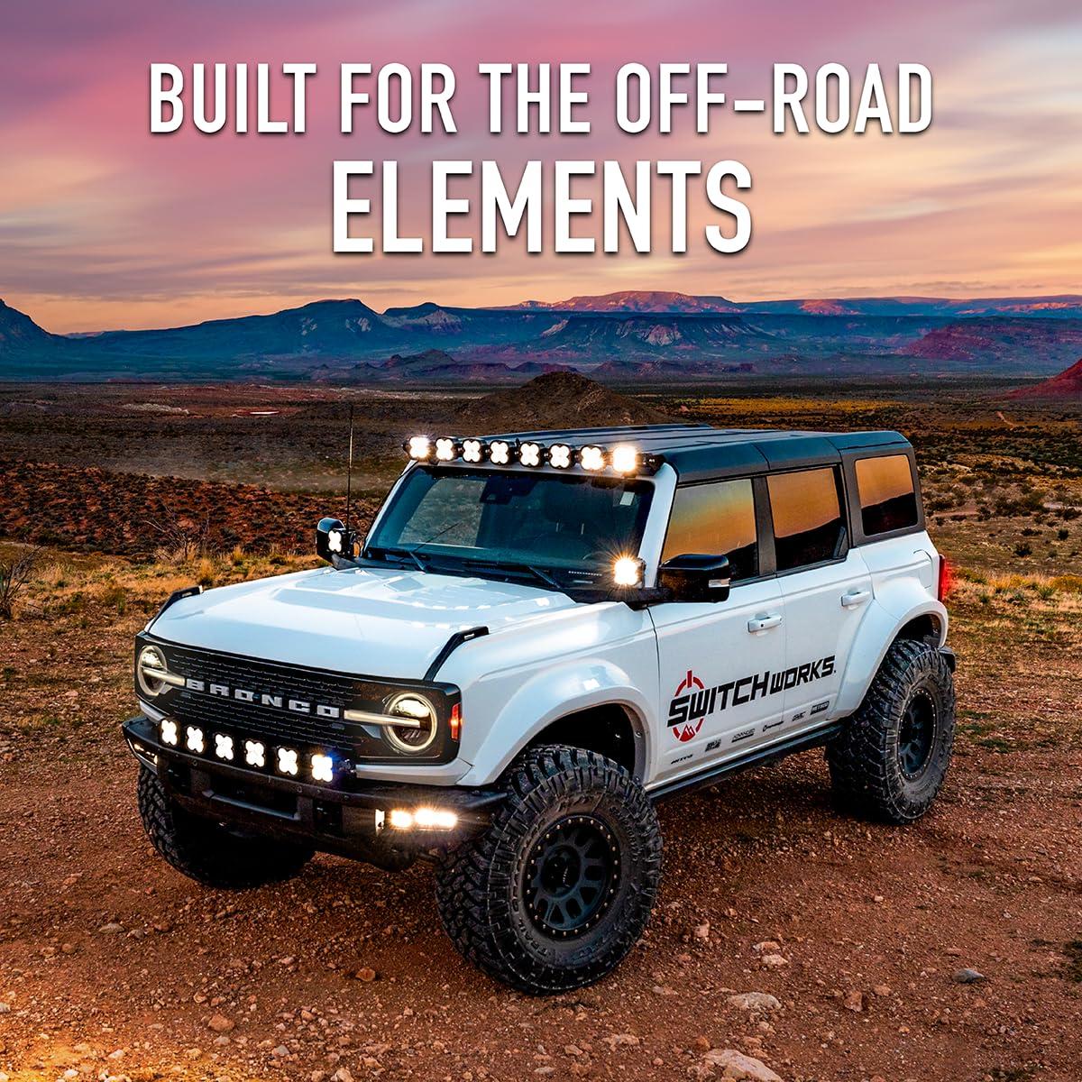 SSV Works SSV Works BR-DS10, 10" Subwoofer Enclosure, Factory Fit for 2021-2024 4-Door Ford Bronco (BR-DS10U (Unloaded))