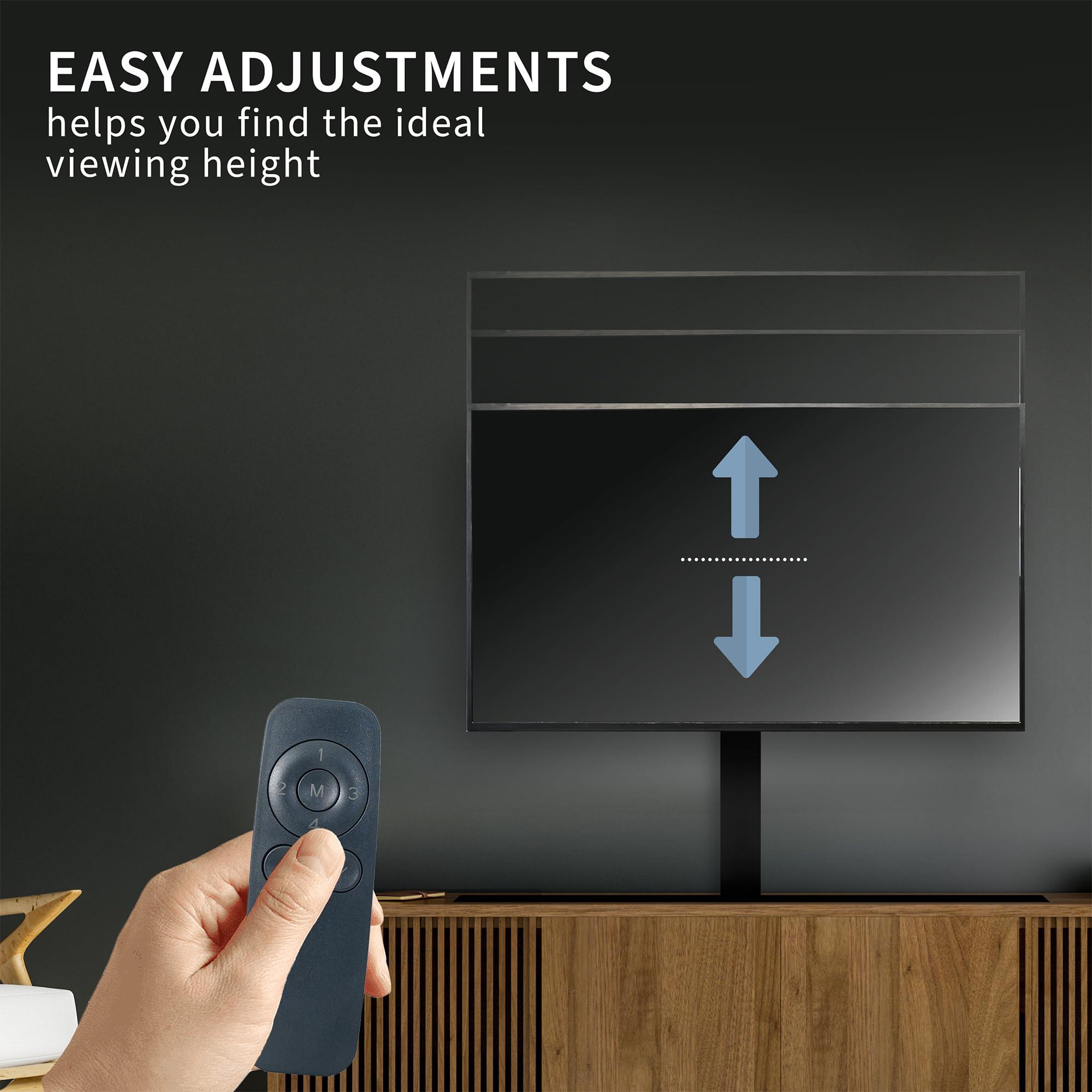 VIVO VIVO Motorized TV Stand for 32 to 65 inch Screens, Vertical Lift Television Stand with Remote Control, Compact TV Mount Bracket, MOUNT-E-UP65A