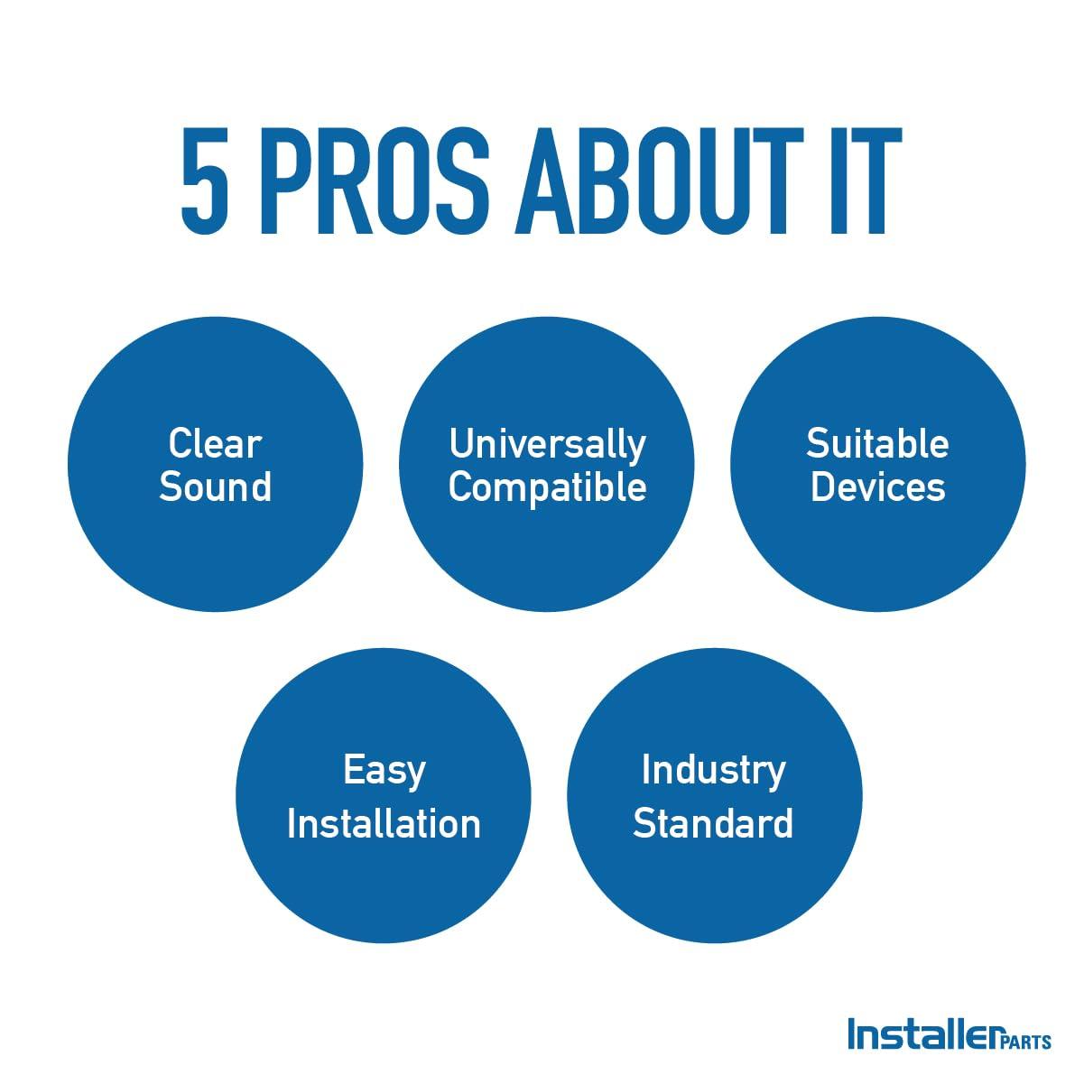 InstallerParts InstallerParts DSL Modem Phone Filter - for Interference Elimination and Static Noise Blocker | for Answering Machine, Fax Machine, Telephones Landline Cordless | 10 Pack, White DSL Phone Filter