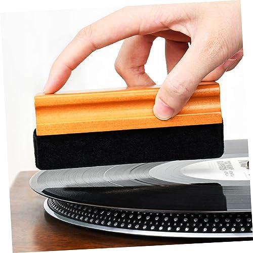 Yardenfun Yardenfun Vinyl Record Cleaner Sponge Brush for Dust Wood Handle Vintage Record Player Duster Safe Reliable
