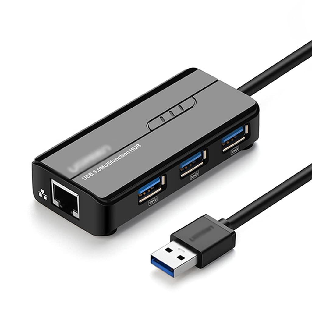 UOHUFIDABFD USB Hub USB Ethernet USB 3.0 to RJ45 USB Hub Computer Network Multi-Port Adapter