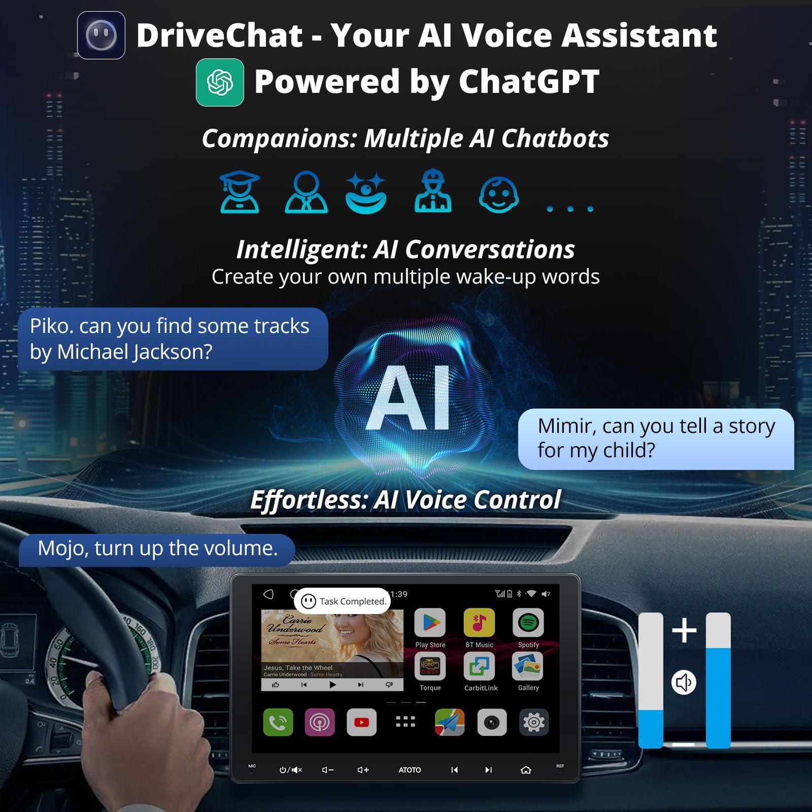 ATOTO ATOTO S8 MS 9\" QLED 1280 * 720 in Dash Navigation, Android Double Din Car Stereo, Wireless Android Auto & Wireless CarPlay, GPS Tracking, 4G+32G, Built-in 4G LTE, Dual Bluetooth, LRV, SCVC, S8G2094MS