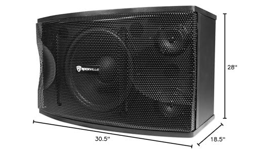 Rockville Pair RockvilIe KPS12 12" 1600w Speakers w/Wall Brackets for Restaurant/Bar/Cafe