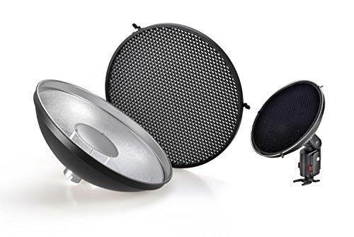 GODOX Godox AD-S3 Beauty Dish Reflector with Honeycomb Cover for Godox AD200PRO AD200 Pocket Flash Godox AD180 AD360 AD360II Flash Speedlite - Including Cleaning Kit