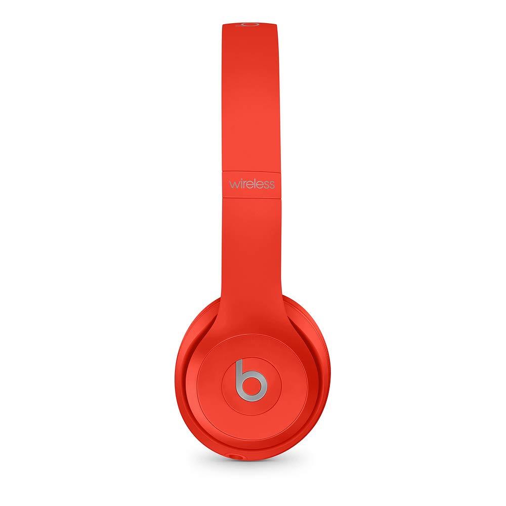 Beats Beats Solo3 Wireless On-Ear Headphones - Apple W1 Headphone Chip, Class 1 Bluetooth, 40 Hours of Listening Time, Built-in Microphone - Red