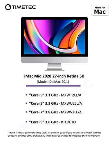 Timetec Timetec 32GB KIT(2x16GB) Compatible for Apple DDR4 2666MHz / 2667MHz for Mid 2020 iMac (20,1/20,2) / Mid 2019 iMac (19,1) 27-inch w/Retina 5K, Late 2018 Mac Mini (8,1) PC4-21333 /PC4-21300 MAC RAM