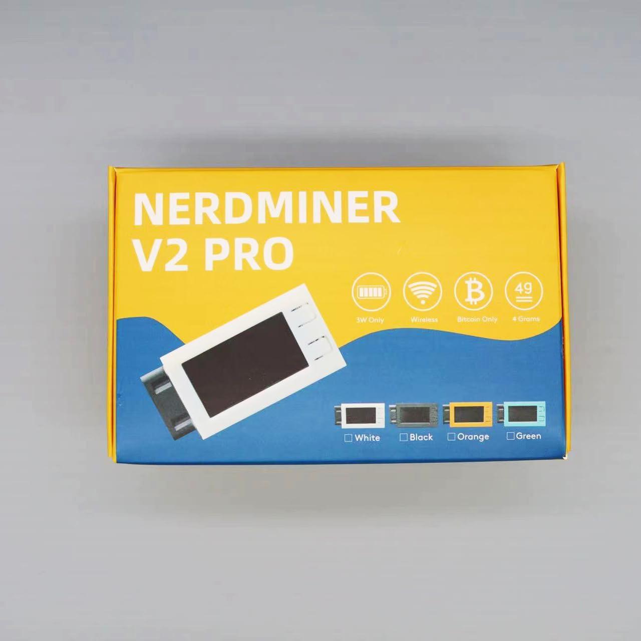 Bitmini Nerdminer V2 Pro 78KH/s Hash Rate Open Source Bitcoin Solo Miner Lottery Miner with Cooling Fan Orange Case