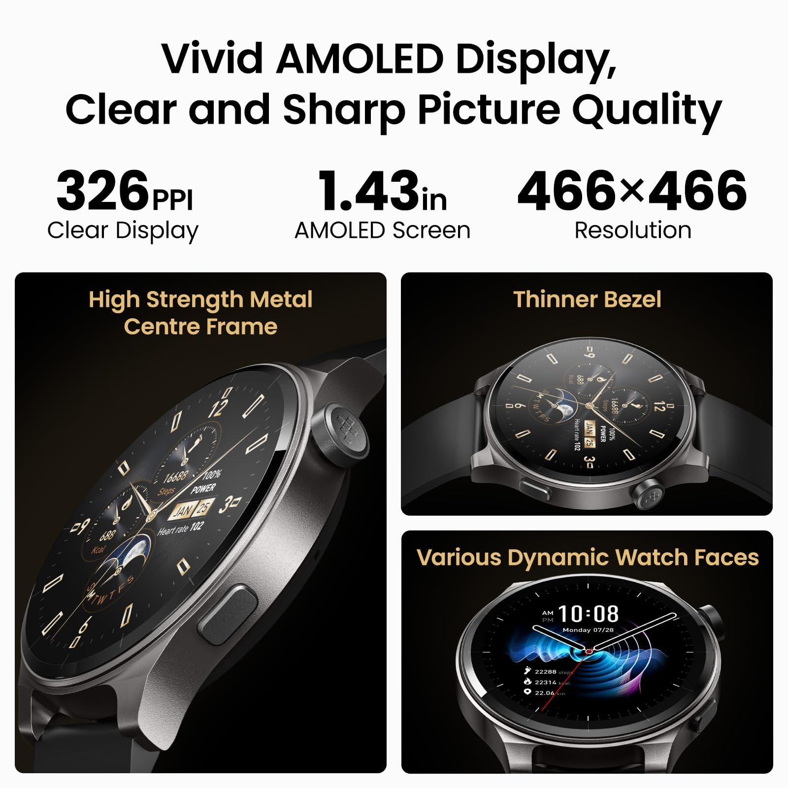 TOZO TOZO S5 Smartwatch (Answer/Make Calls) Sport Mode Fitness Watch, Black + T10 Wireless Bluetooth in-Ear Headphones Black