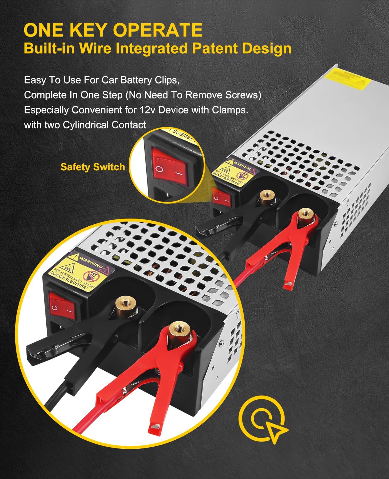 EAGWELL AC to DC Converter 12V Power Supply 1000W, Universal SMPS 120V AC to 12V DC Converter Switching Power Supply 12V Transformer Driver Adapter for RV,Pump,LED Strip, LCD Monitor