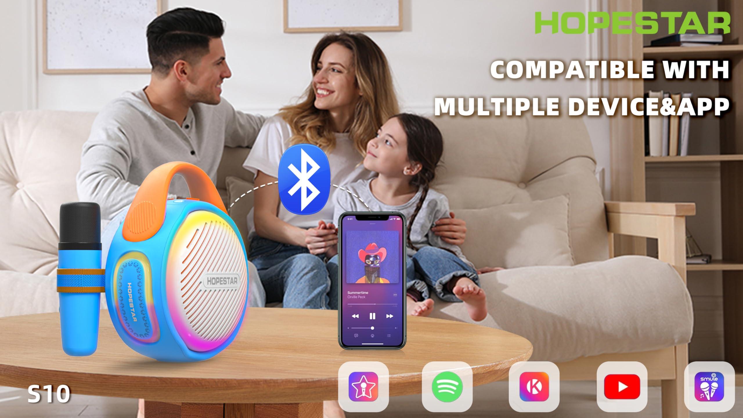 WorryFree Gadgets Portable Wireless 20W Waterproof Bluetooth Karaoke Speaker with Two Microphones for Kids, 3600mAh, Stereo Audio, AUX/TF Card (Green)