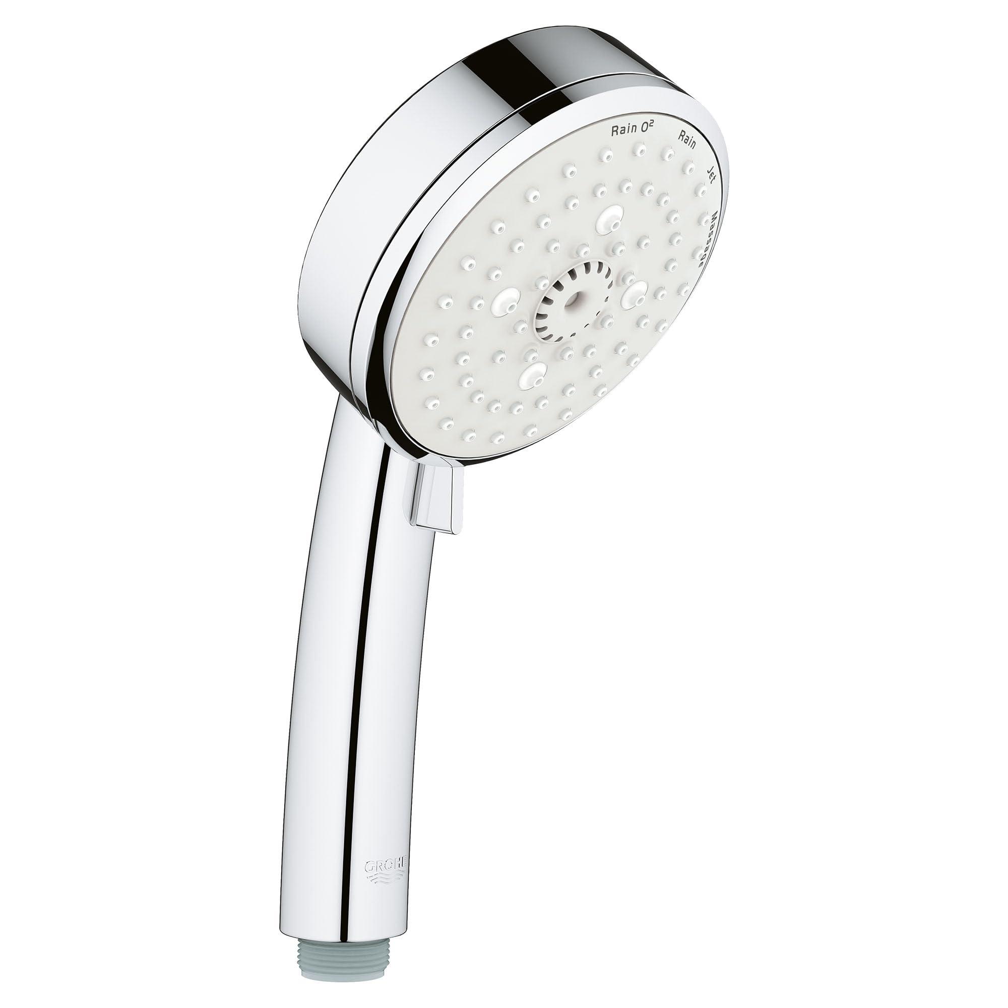GROHE Grohe 27575002 Tempesta Cosmopolitan 2.5 GPM 4-Spray Hand Shower, Starlight Chrome