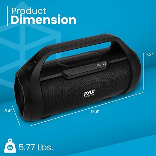 Pyle Pyle Wireless Portable Bluetooth Boombox Speaker - 500W 2.0CH Rechargeable Boom Box Speaker Portable Barrel Loud Stereo System with AUX Input/USB/SD/Fm Radio, 3" Subwoofer, Voice Control - PBMWP185