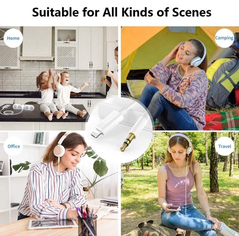 wamaxlink iPhone Aux Cord for Car, 2 Pack [Apple MFi Certified] Lightning to 3.5 mm AUX Audio Cable Cord for Car Home Stereo, Speaker, Headphone Compatible with iPhone 14 13 12 11 Pro Max XS XR X 8, 3.3ft White