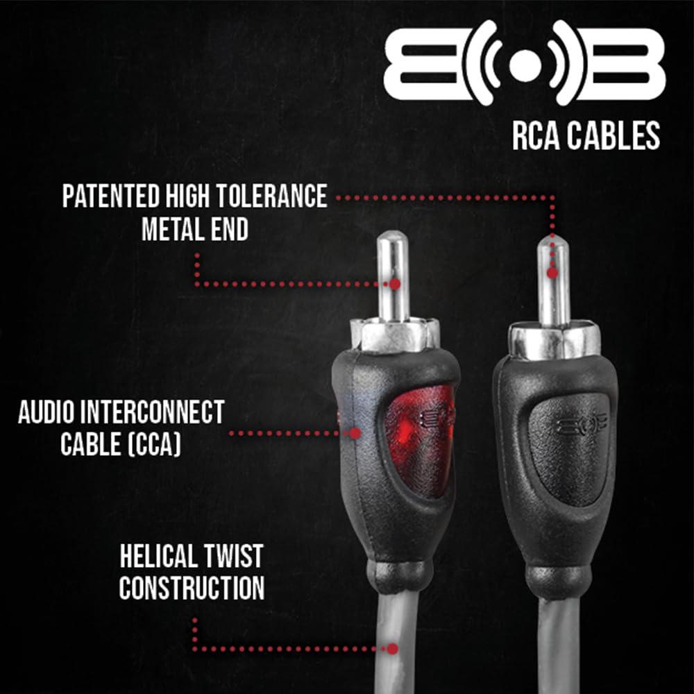 BELVA Belva True 4 Gauge AWG Premium CCA Complete Amplifier Wiring Kit with OFC 2-Channel RCA Cable - BAK42 RED
