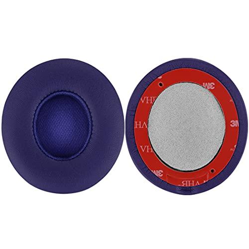 GEEKRIA Geekria QuickFit Replacement Ear Pads for Beats Solo 3 (A1796), Solo 3.0 Wireless On-Ear Headphones Ear Cushions, Headset Earpads, Ear Cups Cover Repair Parts (Pop Indigo)