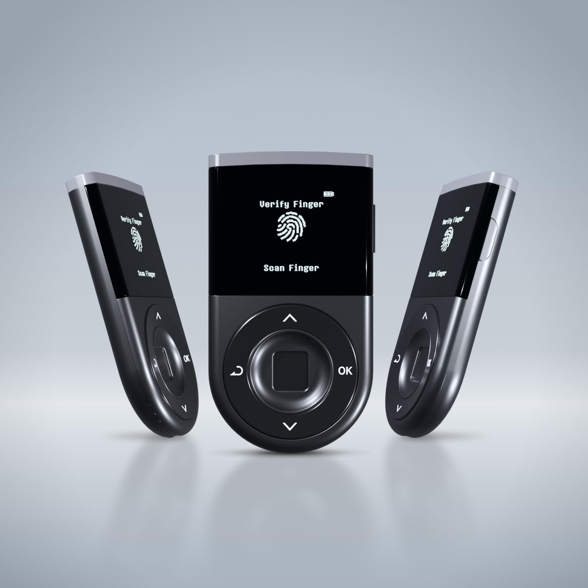 D'CENT D\'CENT Biometric Wallet - Crpyto Hardware Wallet with Fingerprint authentication, 3,000+ Coins & Tokens, NFTs - Seize your crypto future