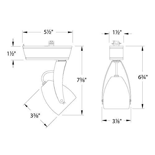WAC Lighting WAC Lighting L-LED810S-930-BK L Series LED810 Impulse LED Low Voltage Track Head in Black Finish, Spot Beam, 90+CRI and 3000K