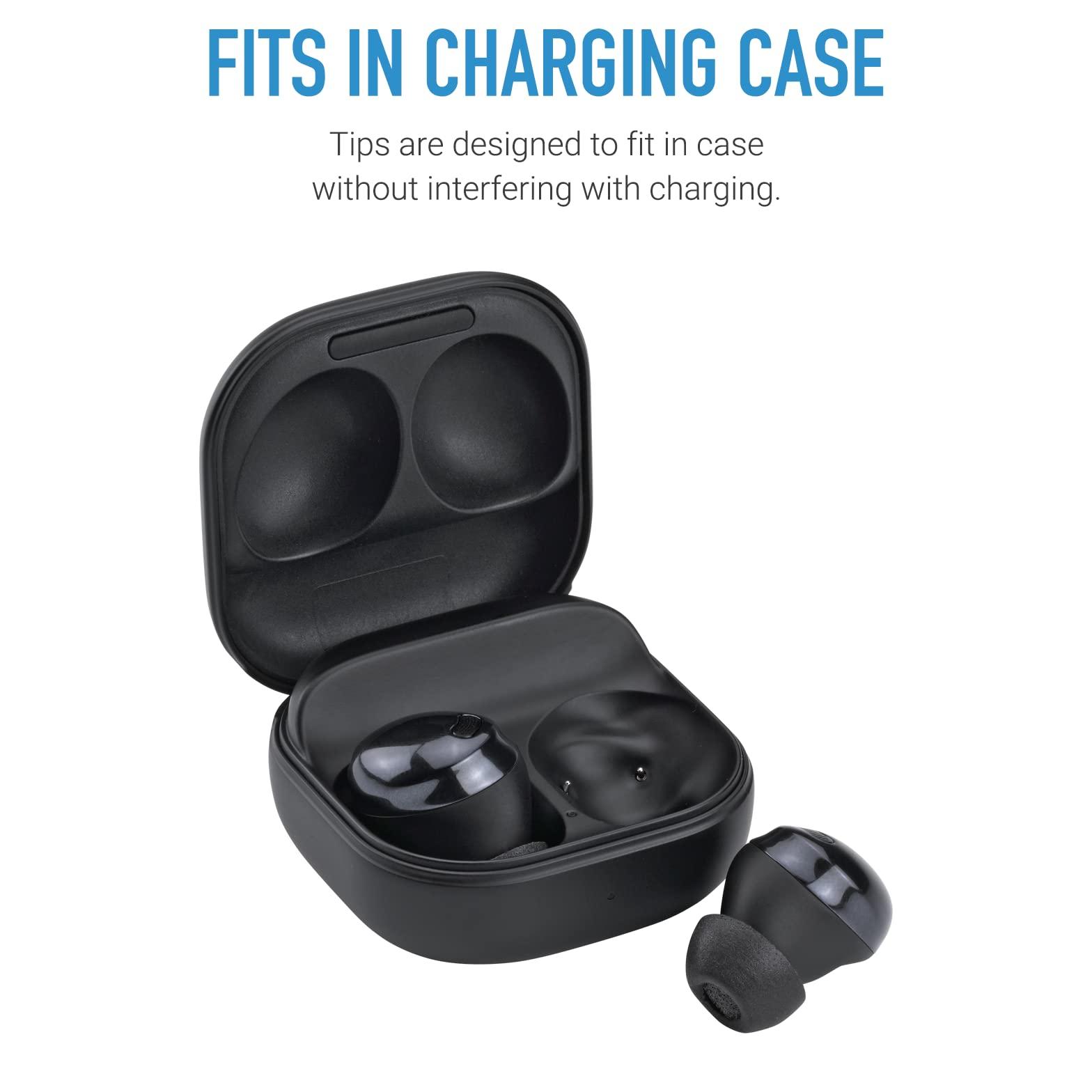 Comply Comply Memory Foam Replacement Earbud Tips for Samsung Galaxy Buds Pro | Ultimate Comfort, Secure Fit, Superior Noise Isolation | Black (S/M/L) (3 Pairs)